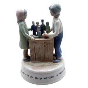 Vintage Flavia Weedn Porcelain Rotating Music Box This Old Man 1984